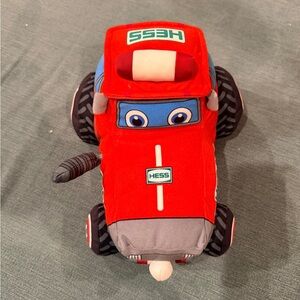 Red and Blue Plush Toy Tractor